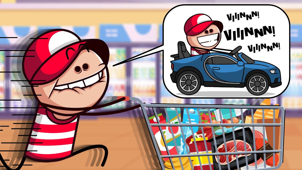 Market Arabası Sürmek (En Komik Animasyonlar)