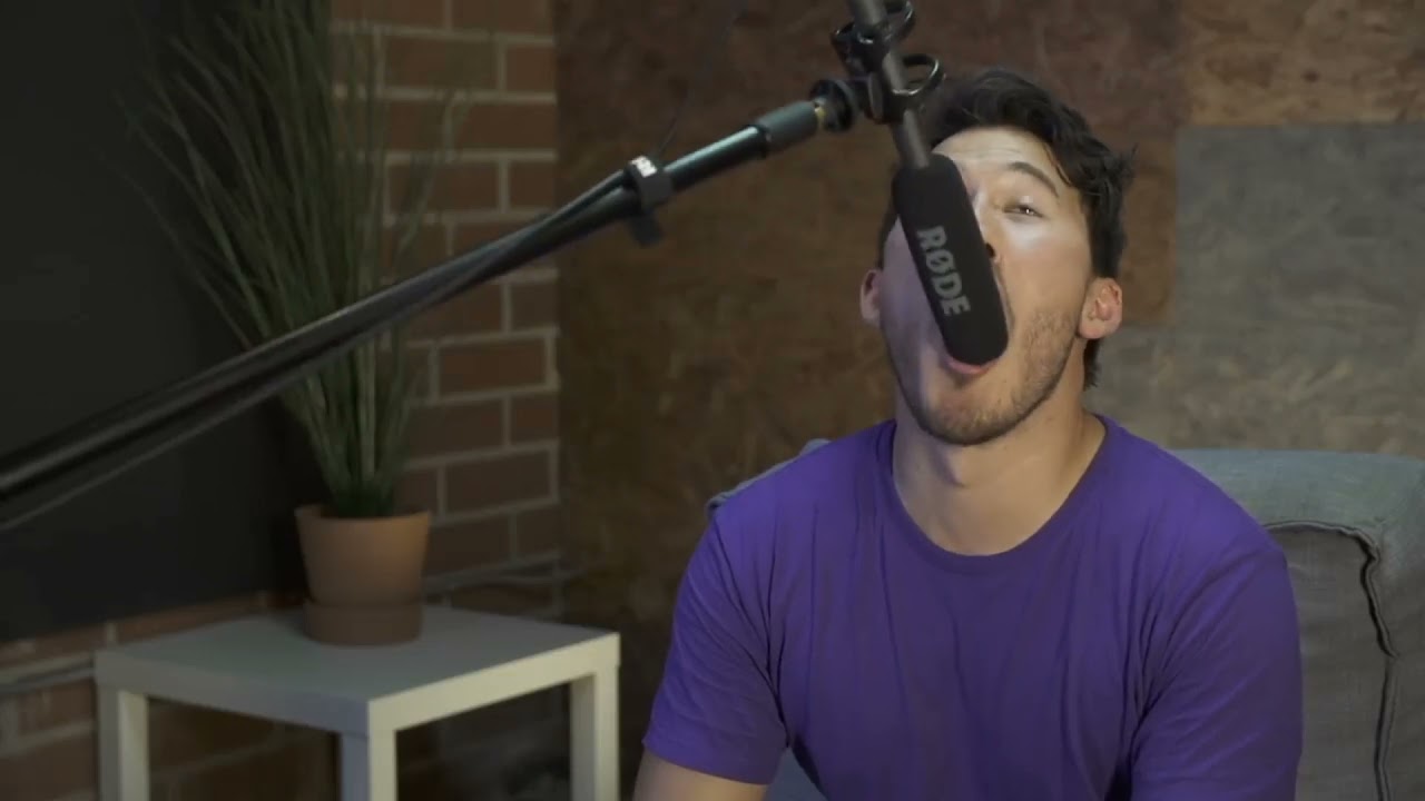 markiplier getting attacked by his mic for 8 (actually 9) seconds - warfstache interviews bloopers