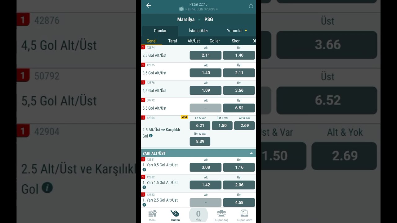 MARSILYA - PSG | maç idda tahmin oran spor toto bahis futbol yorum taktik analiz canlı banko kupon
