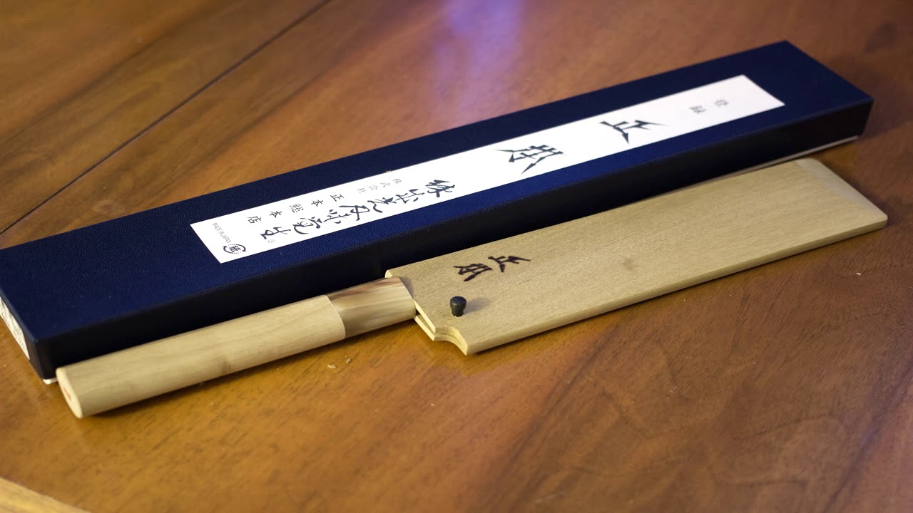 Masamoto KK Series Kasumi White Steel No.2 Usuba 180mm unboxing