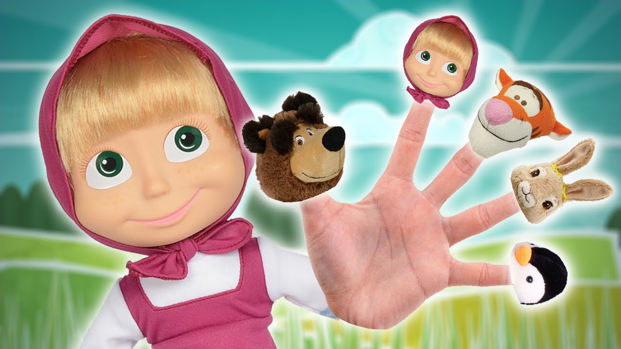 Masha and the Bear Finger Family Song ★ English Daddy Finger Nursery Rhyme for Children and Babies