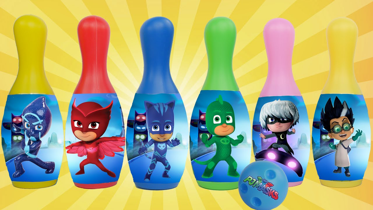 Masks pj bowling game set teaches colors