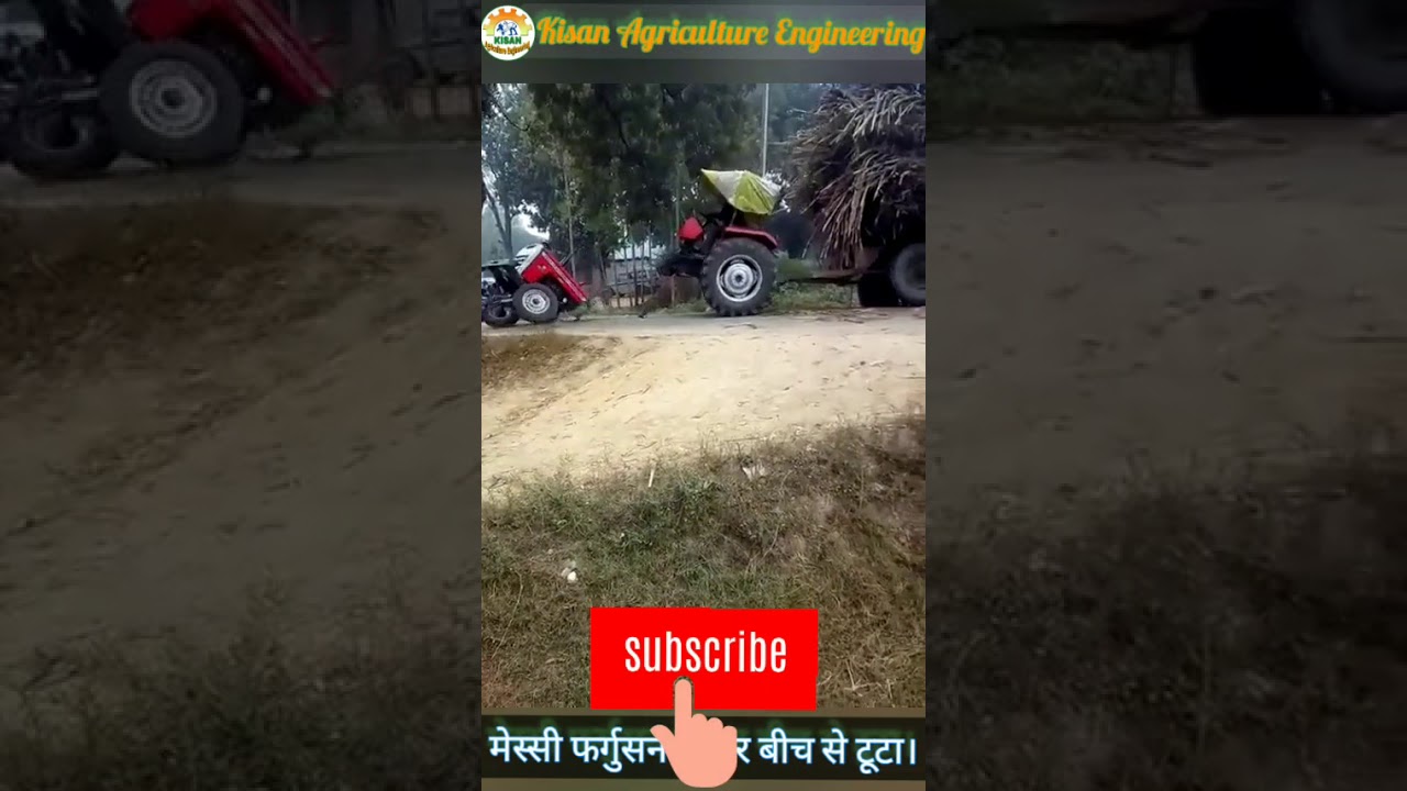Massey Ferguson 9500| #Shorts | Tractor Accident | ट्रैक्टर क्रेन से खिंचवाना पड़ा भारी बीच से टूटा।