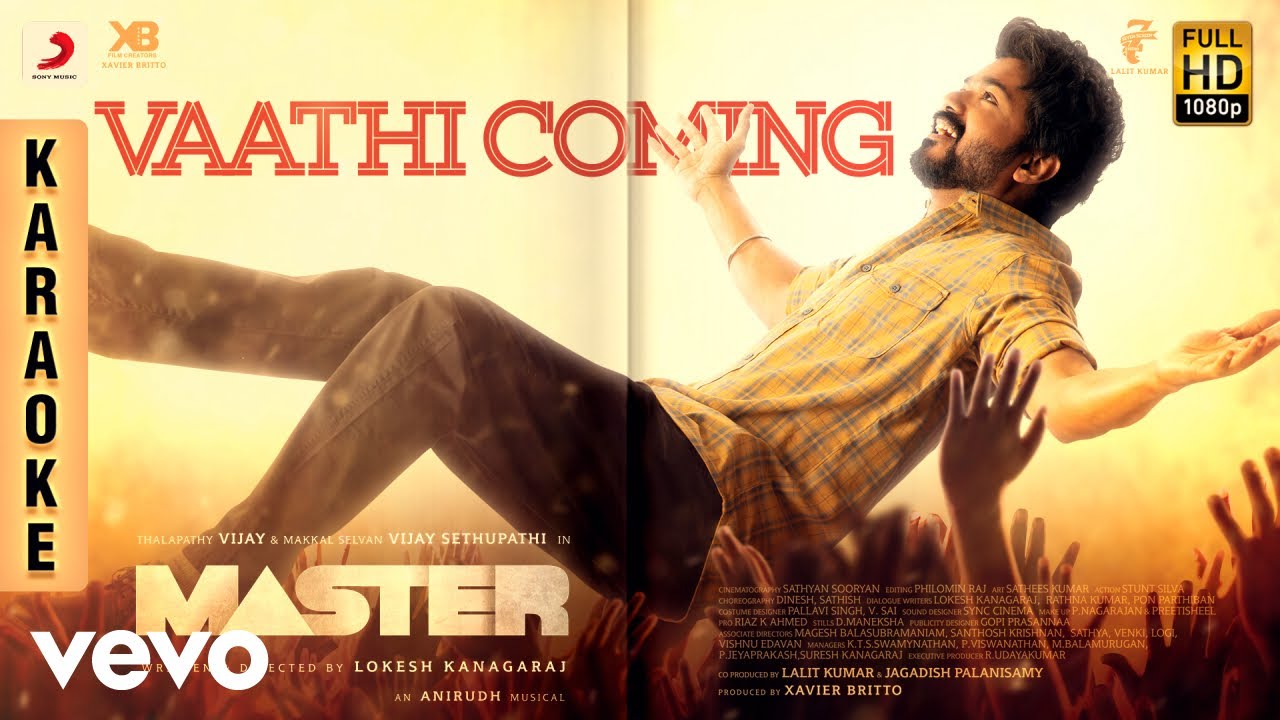 Master - Vaathi Coming Karaoke | Thalapathy Vijay | Anirudh Ravichander