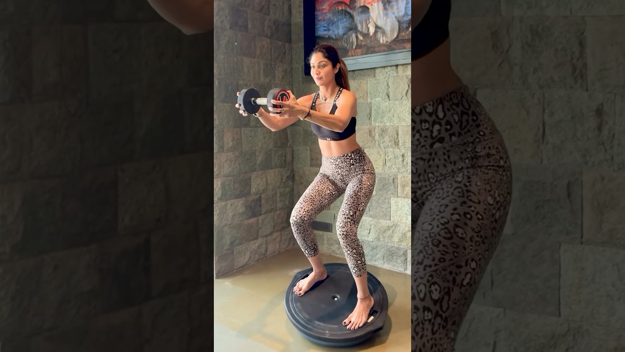 Master Your Balance: Bosu Ball Core Workout! 🏋️‍♀️🔥 #shilpashetty