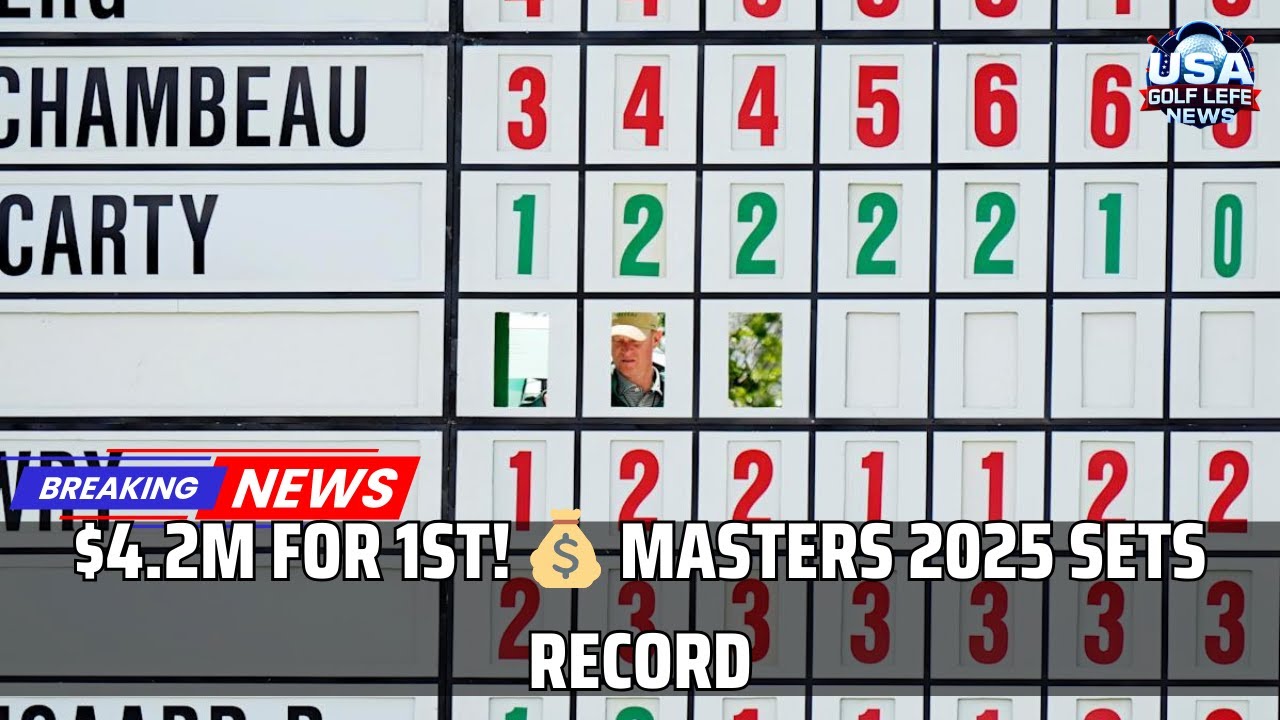 Masters 2025 Prize Money Shatters Records! 💰 $4.2M to the Winner । USA GOLF NEWS