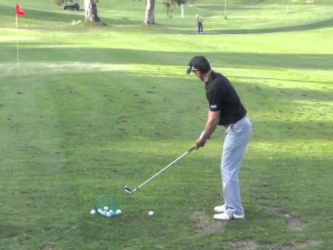Masters Champion Mike Weir Golf swing with an Iron including Famous Preshot routine