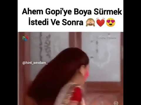 Masum. Ahem Gopiye boya sürmek istedi ve sonra😁😍♥️
