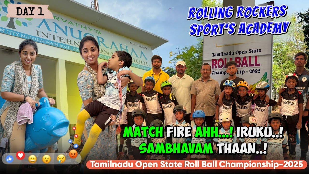 Match Fire Ahh..Iruku..!🔥Sambavam Thaan..!😉|RollingRockersSportsAcademy🤾|Roll Ball State Meet-2025