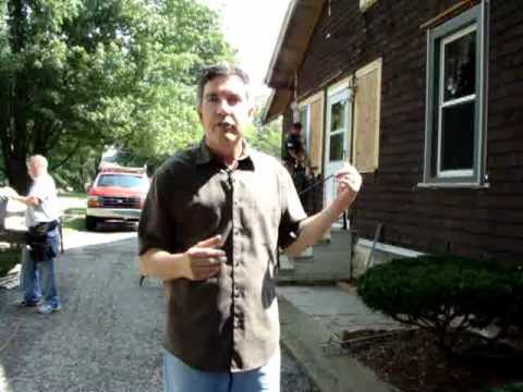 Matt Fox installing Insulated Siding