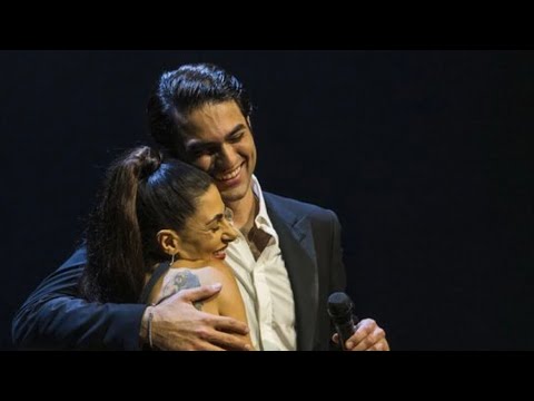 Matteo Bocelli and Silvia Colloca singing Can’t Help falling in love