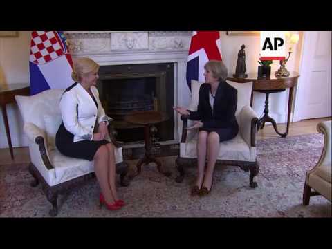 May meets Croatia president at Downing Street
