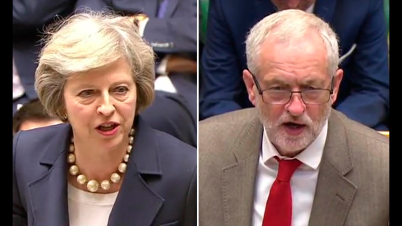 May mocks Corbyn at PMQs – video