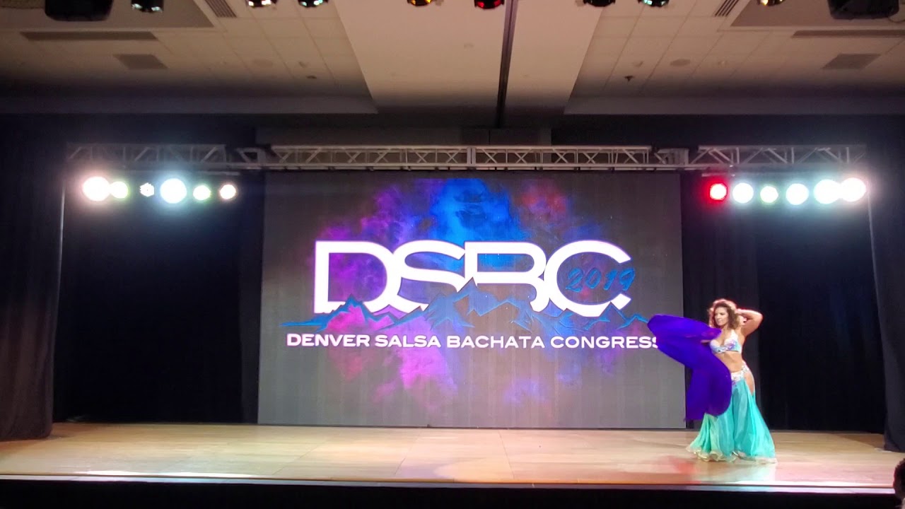 Maysa Mais Solo Bellydance, 2019 Denver Salsa and Bachata congress.