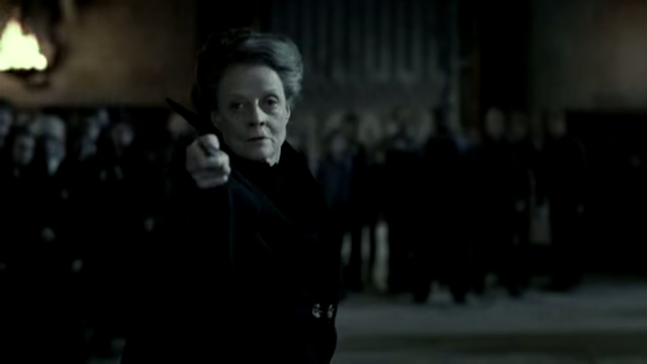 McGonagall battles Snape | Harry Potter and the Deathly Hallows Pt. 2