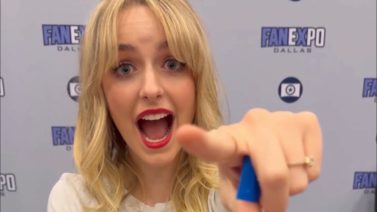Mckenna Grace Signs Ghostbusters Frozen Empire Poster at Fan Expo Dallas 2024
