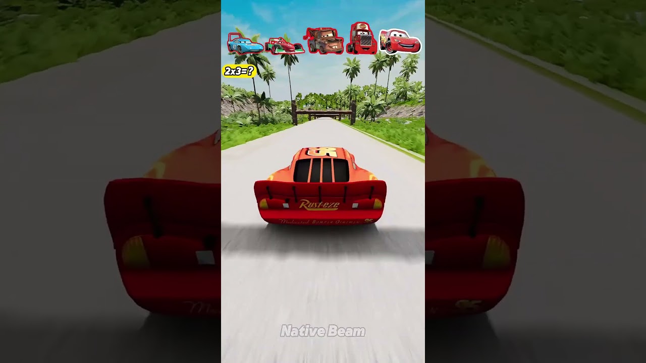 💚McQueen vs Mack vs Mater vs Francesco vs Strip Weathers💥💨#cars #beamingdrive #cars