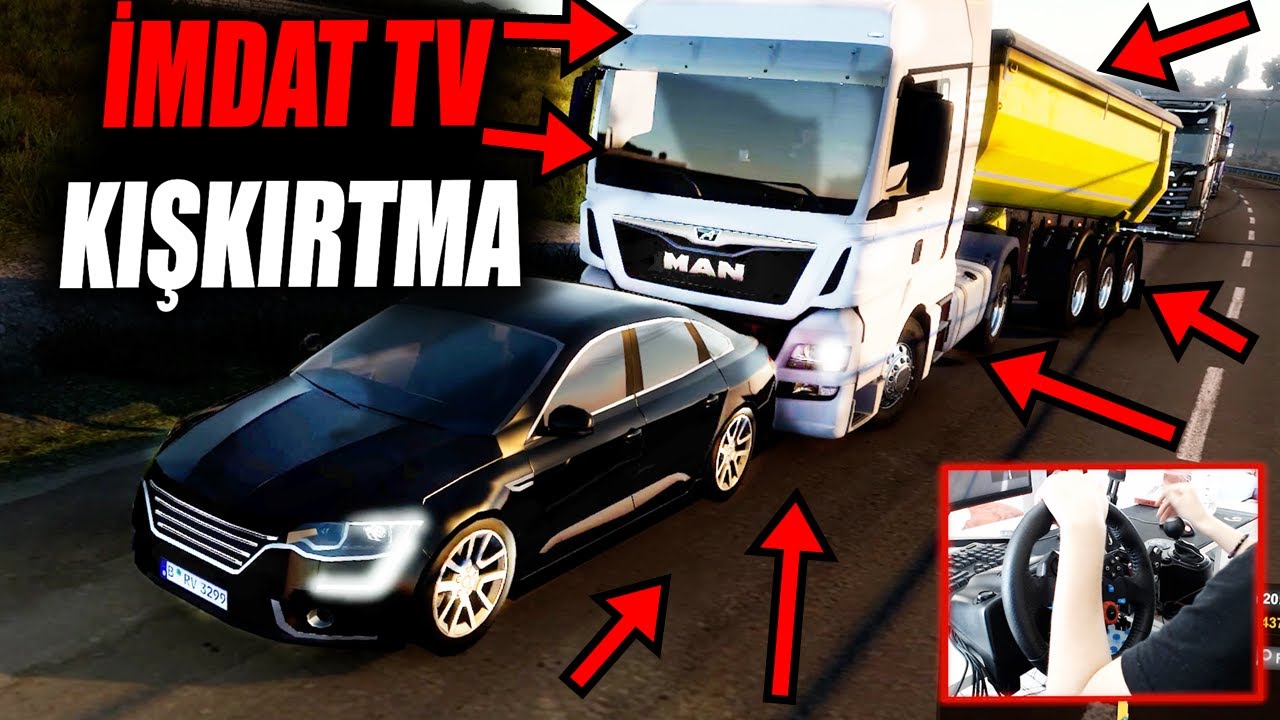 İMDAT TV'NİN ÖNÜNE KIRDIM ÇILDIRDI !!! ETS 2 MP TROLL [ Logitech G29 ]