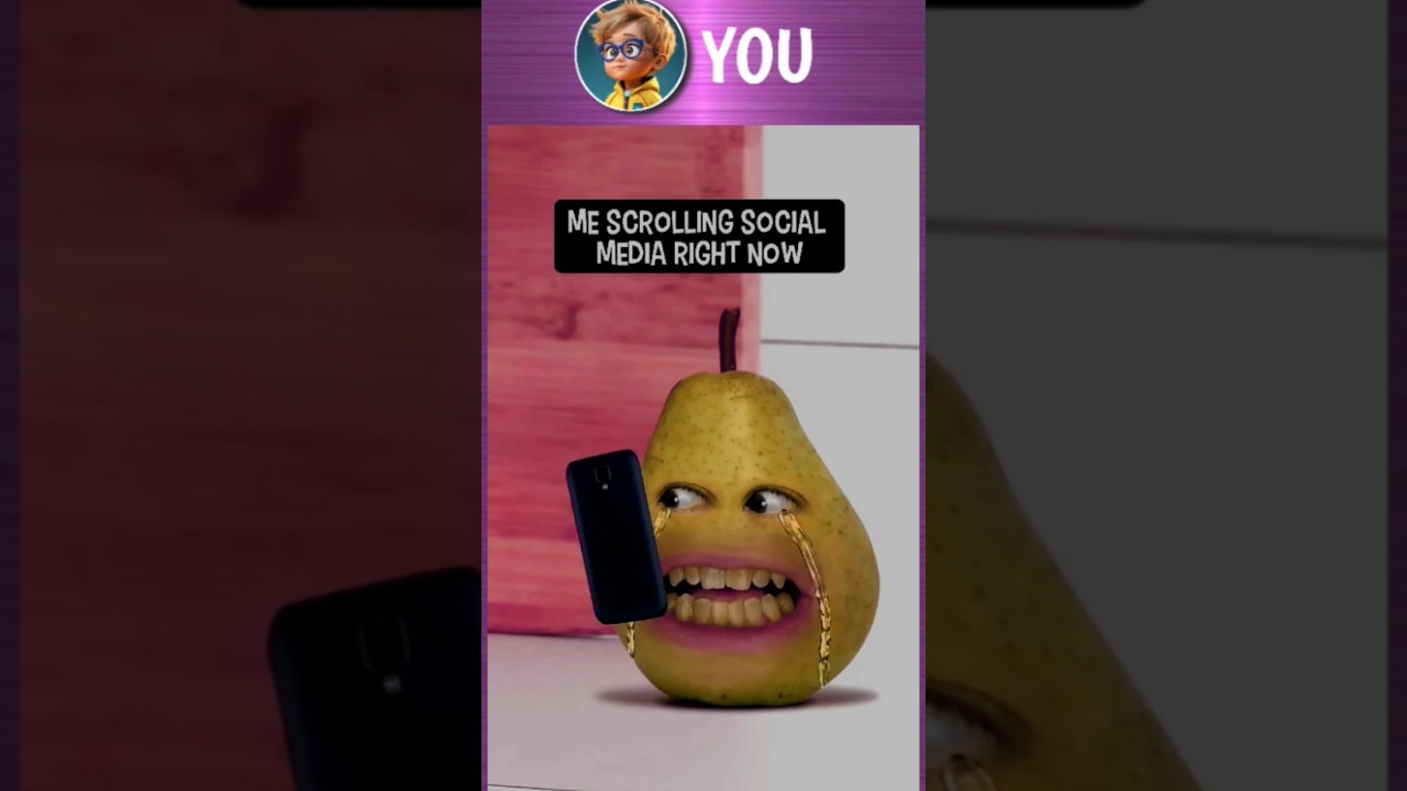 Me Scrolling🤣 Social Media Right Now😱👈 #annoyingorange #shorts