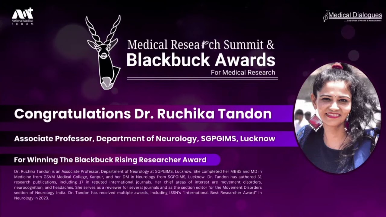 Medical Research Summit and BlackBuck Awards | Dr Ruchika Tandon