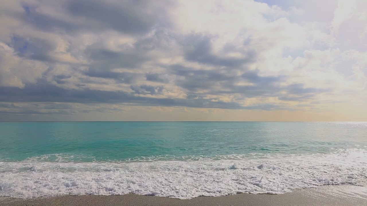 Meditasyon, Ders Çalışma ve Rahatlamak için Deniz Dalgaları Sesi. ASMR.