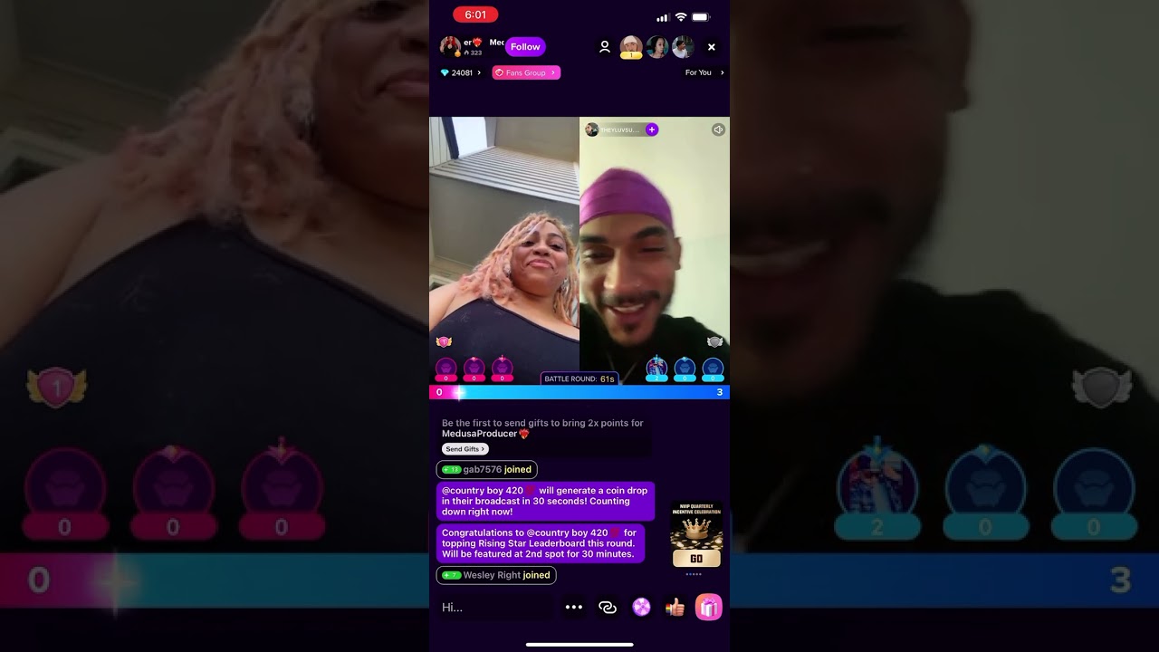 Medusa producer❤️‍🔥 and theyluvsunny on #liveme chopping it up. #bigo #uplive