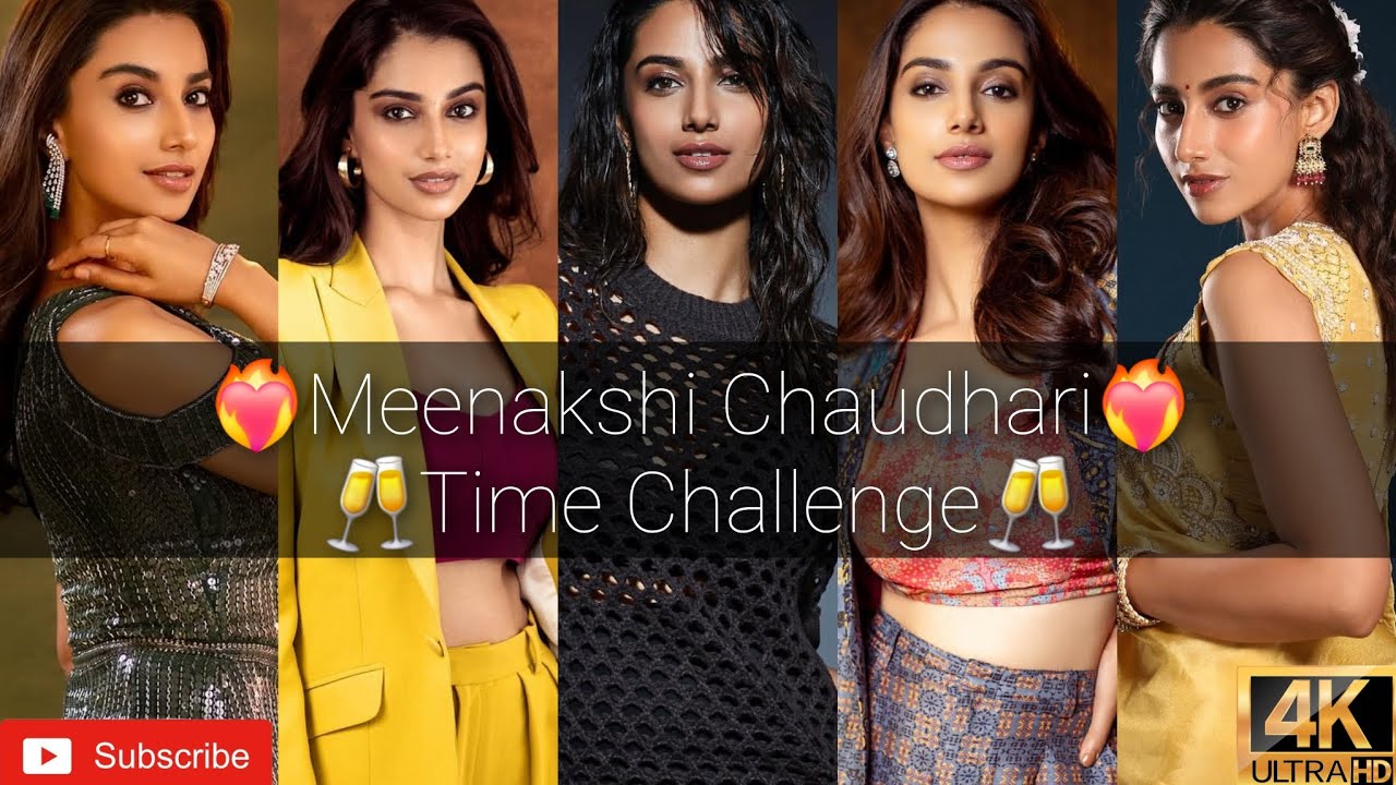 Meenakshi Chaudhari❤️‍🔥😈🥂|Time Challenge|Stop Go Challenge|Actres