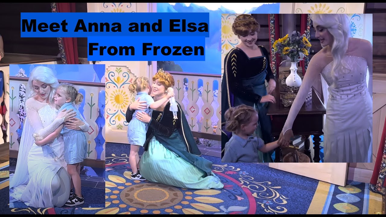 Meet Anna and Elsa at Royal Sommerhus - WATCH IN 4K - Epcot - Walt Disney World (Frozen movie)