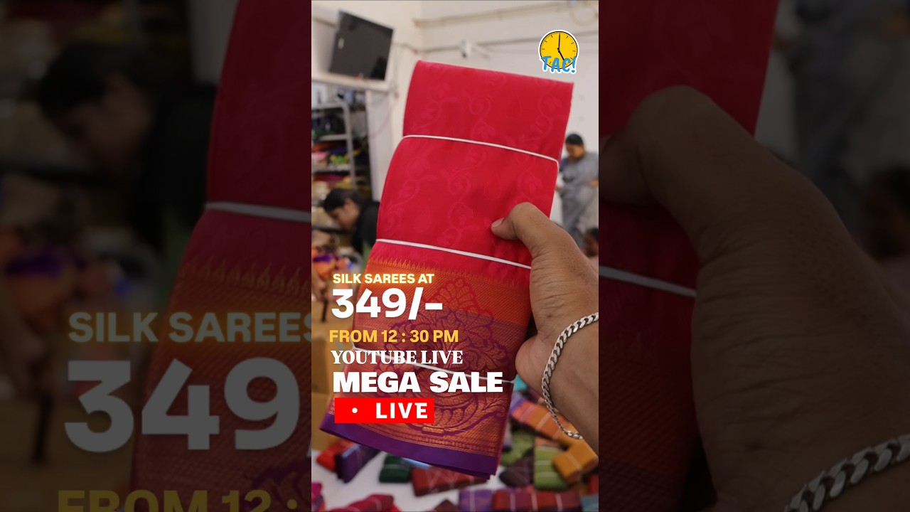 MEGA LIVE SALE 🎉 COUNTDOWN ✨🌟 || Nithitex special elampillai saree || #saree #elampillai