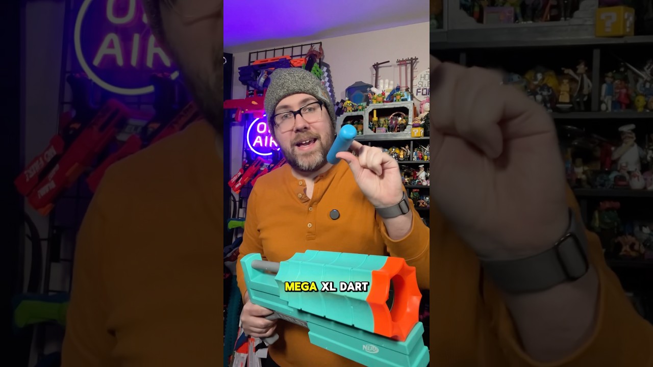 Mega XL darts in a Nerf rocket launcher #toys #cooltoys #nerf