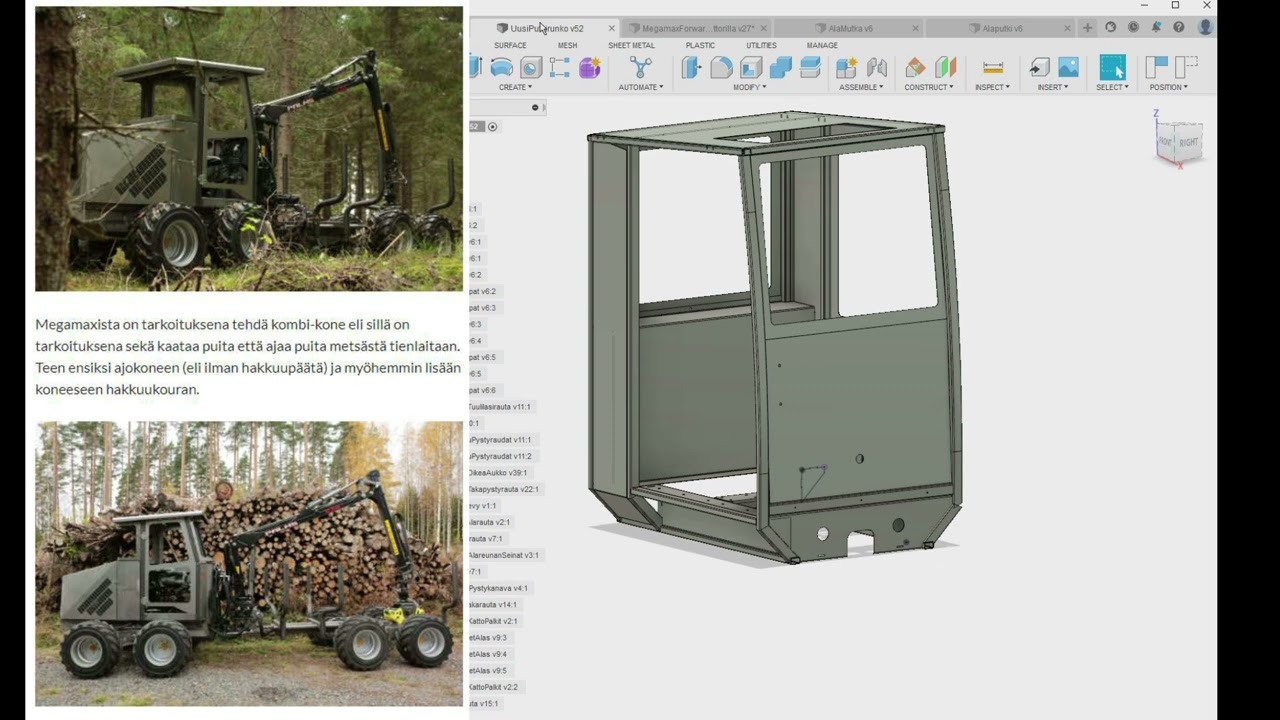 Megamaxin suunnittelusta ajatuksia [Autodesk Fusion 360]