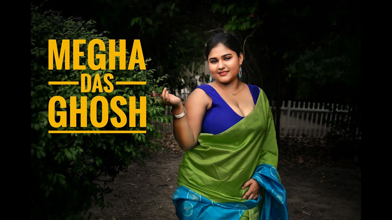 MEGHA DAS GHOSH IN BEAUTIFUL GREEN & BLUE COMBINATION SAREE VIDEO | OUTDOOR SAREE VIDEO | SAREE BOLD