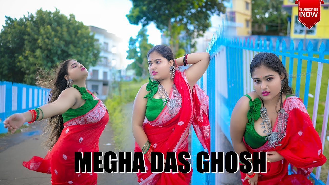 MEGHA DAS GHOSH IN JUTE COTTON SAREE AND SLEEVELESS GREEN BLOUSE VIDEO | DESI SAREE FASHION 2023