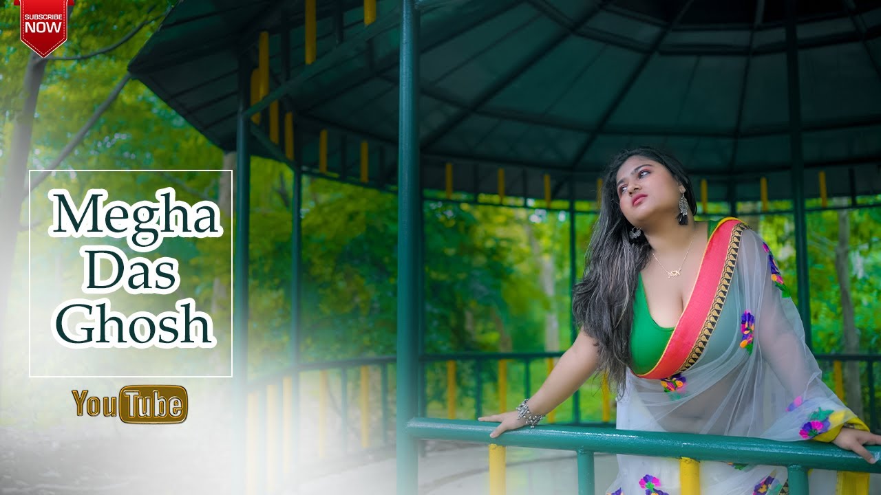 MEGHA DAS GHOSH IN WHITE TRANSPARENT SAREE AND A BOLD WET LOOK VIDEO | SAREE FASHION SHOOT