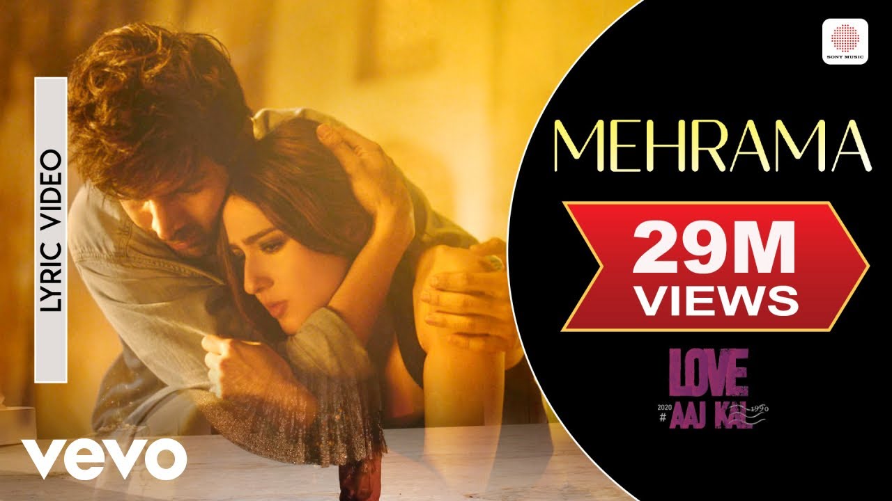 Mehrama - Official Lyric Video | Love Aaj Kal | Kartik | Sara | Pritam | Darshan