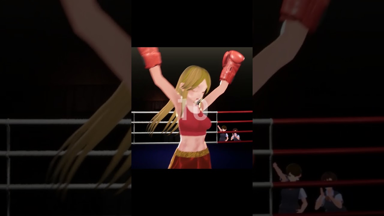 meiko's straight right puts satomi down hard #boxing #gaming