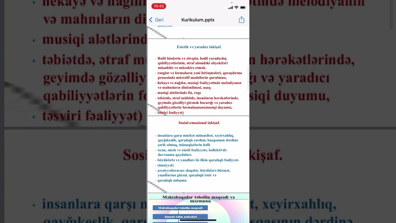 Mektebeqeder inkişaf saheleri
