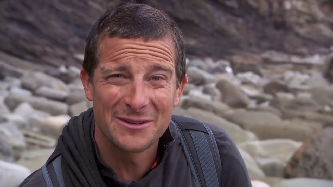 Mel B Pees on Bear's Hand!  Running Wild with Bear Grylls