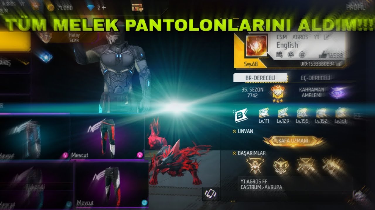 MELEK PANTOLONLARI GELDİ!!! HEPSİNİ ALDIM | FREE FİRE