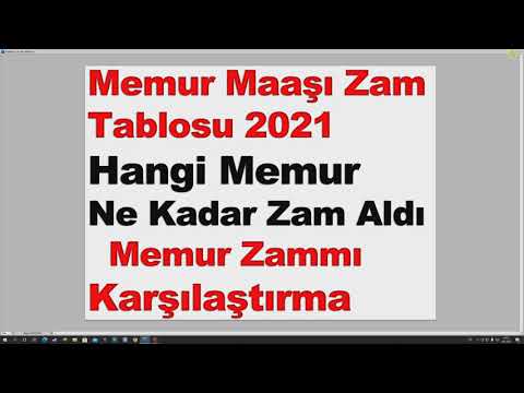 Memur Maaşları 2021 - Memur Zammı 2021 Belli Oldu - Emekli Memur Maaşı Artışı Ne Kadar Oldu