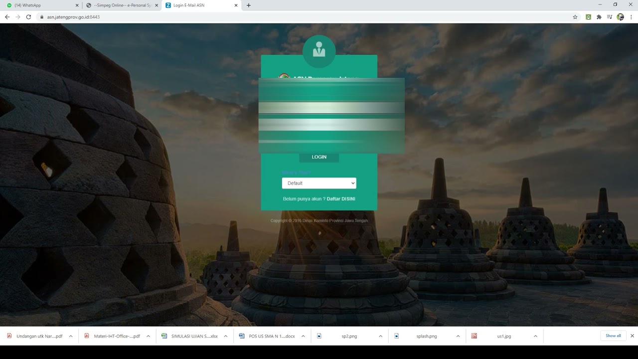Mendaftar / membuat akun email melalui portal email ASN Jateng (asn.jatengprov.go.id)