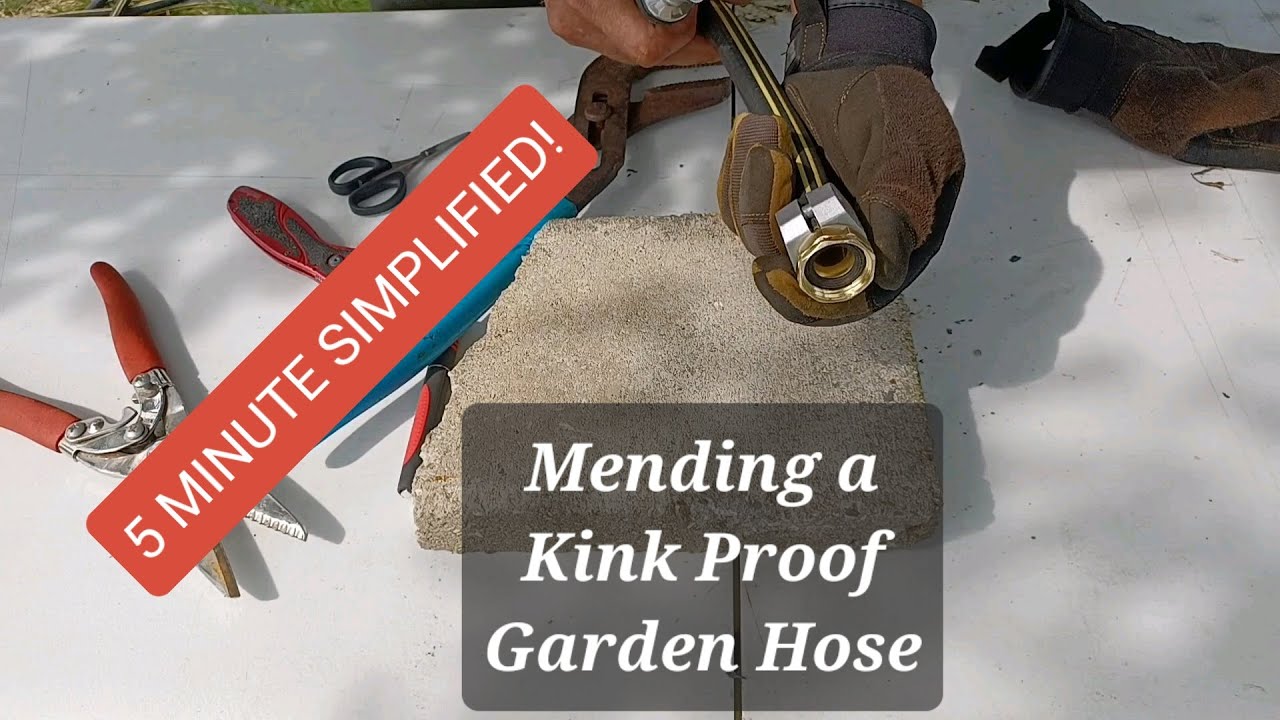 Mending a Kink Proof Garden Hose- 10 Steps in 5 Minutes Homestead skills and Maintenance