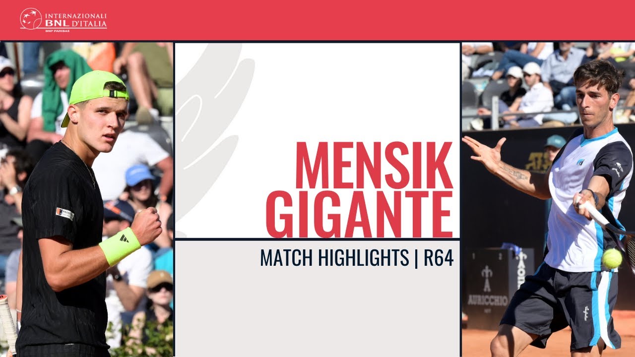 Mensik vs Gigante | R64 Highlights | Internazionali BNL d’Italia 2025