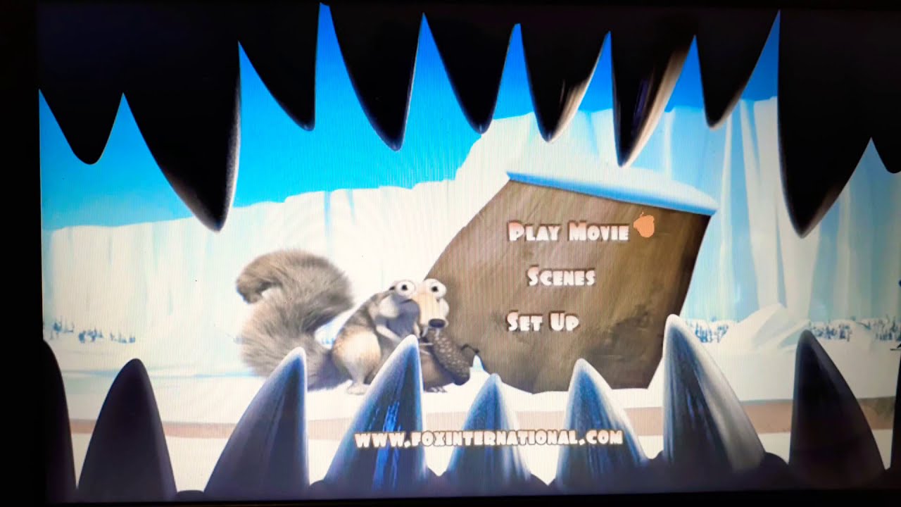 menu original do filme a erá do gelo 3