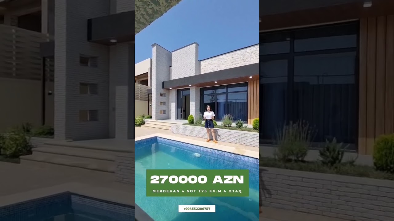 Merdekan yola yaxın modern bag  +994552206757 #merdekan #bagevi #villa #ev #realestate #azerbaijan
