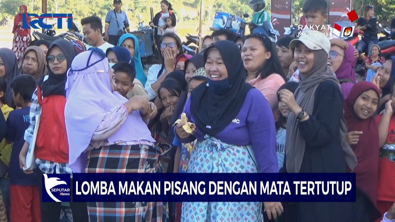 Meriahkan HUT RI ke-78, Emak-emak di Sulsel Ikuti Lomba Makan Pisang dengan Mata Tertutup- SIP 12/08