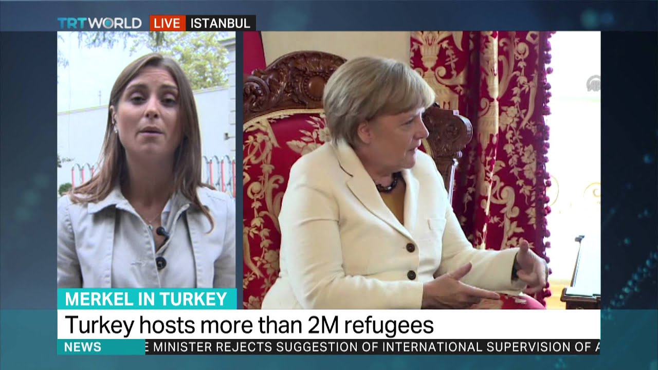 Merkel and Davutoglu Meeting