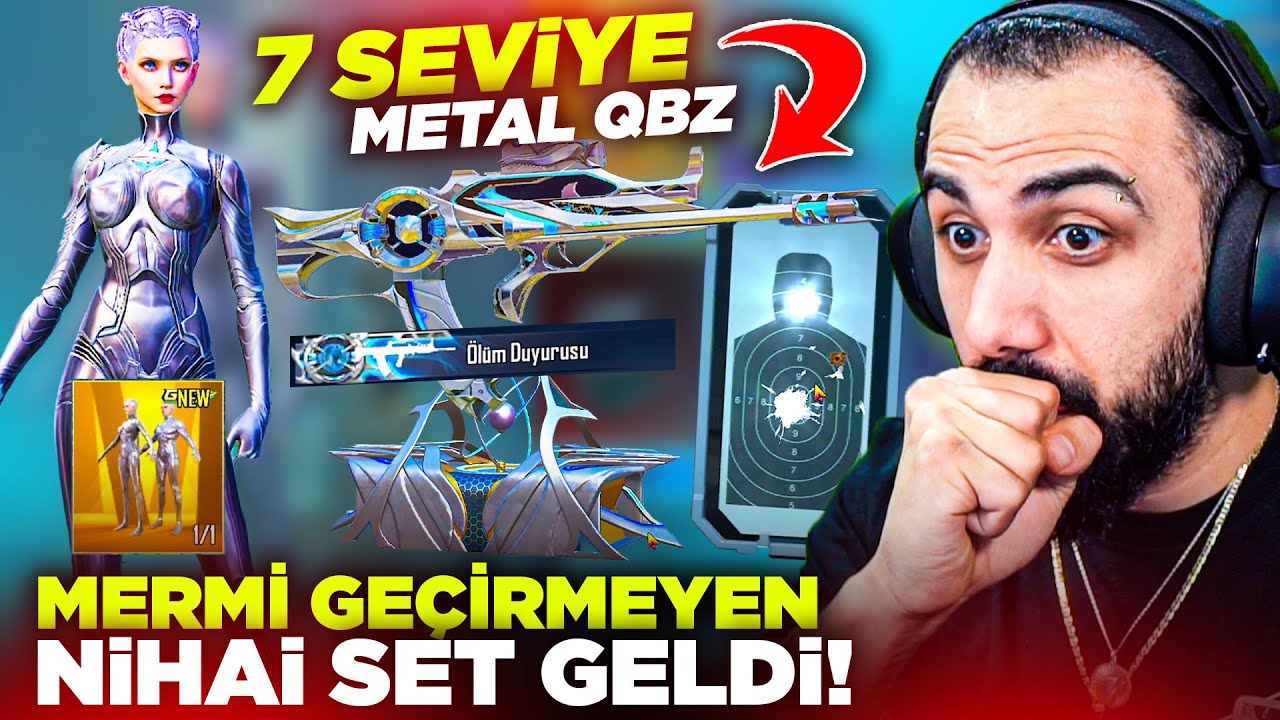 MERMİ GEÇİRMEYEN METAL NİHAİ SET VE 7 SEVİYE METAL QBZ GELDİ FULLEDİK!! (AŞIRI İNCE) | PUBG MOBILE