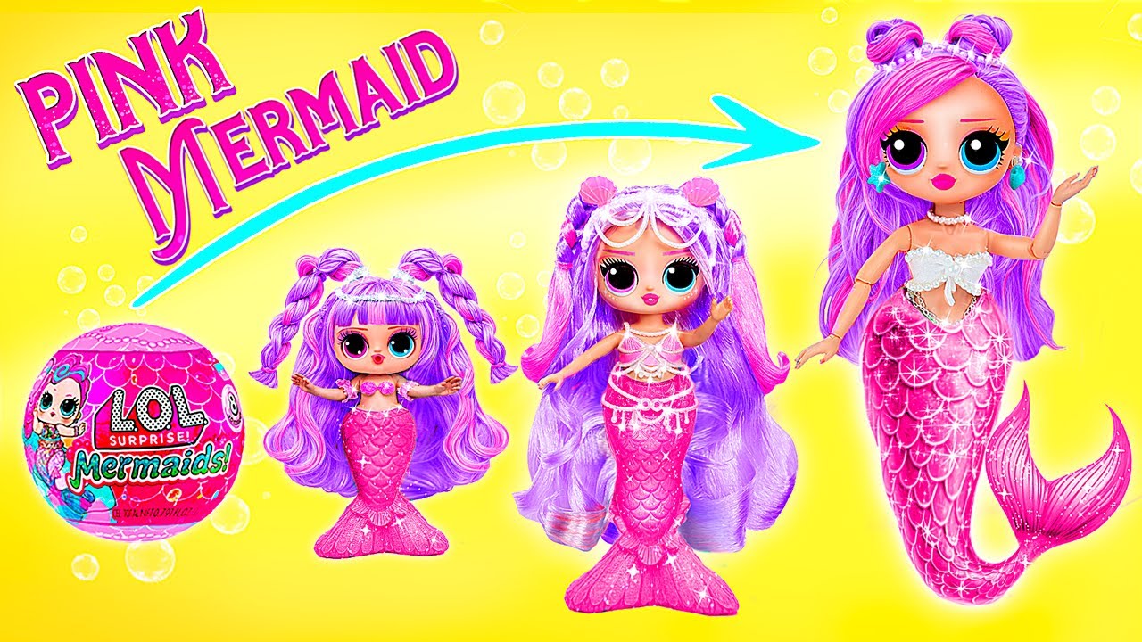 Mermaid Girl Growing Up! Mermaid Family DIY and LOL Surprise Crafts