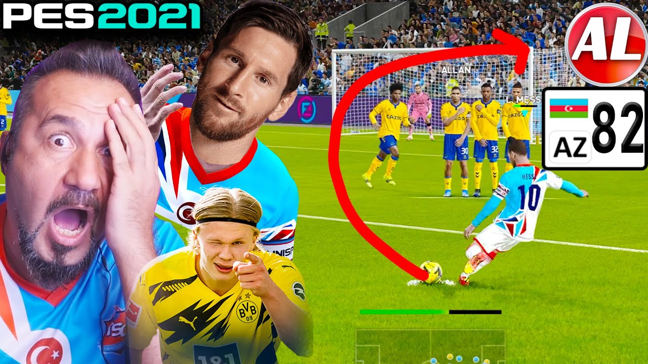 MESSİ HAT-TRİCK VE EFSANE FRİKİK GOLÜ! HAALAND FÜZE! | PES 2021 ANALİG #82